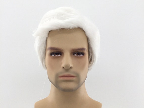 Premium Quality Men's Theatrical Cosplay Full Wig - White  Men's Wig - Fred White