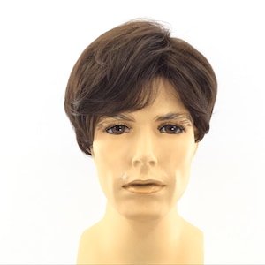 Groovy 1960&#39;s British Spy Guy Theatrical Costume Brown Mens Wig - Austin8