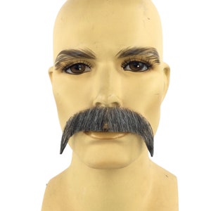 Theatrical Quality Human Hair Premium Mustache - Gray #44/51 GM-12