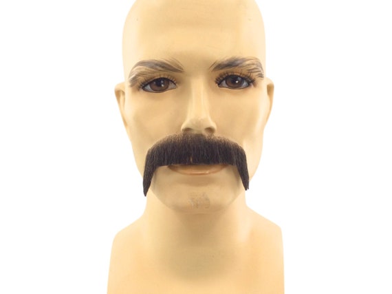 NEW! Theatrical Quality Synthetic Hair Premium Full Mustache - Brown GM12 4