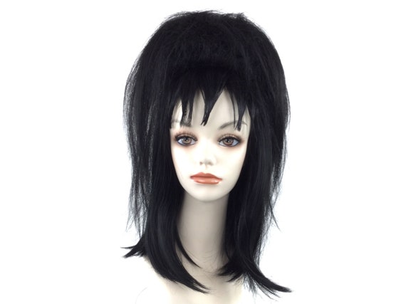 Emo Teen Girl Beetle Juice Character Premium Theatrical Cosplay Costume Wig - Lydia Black