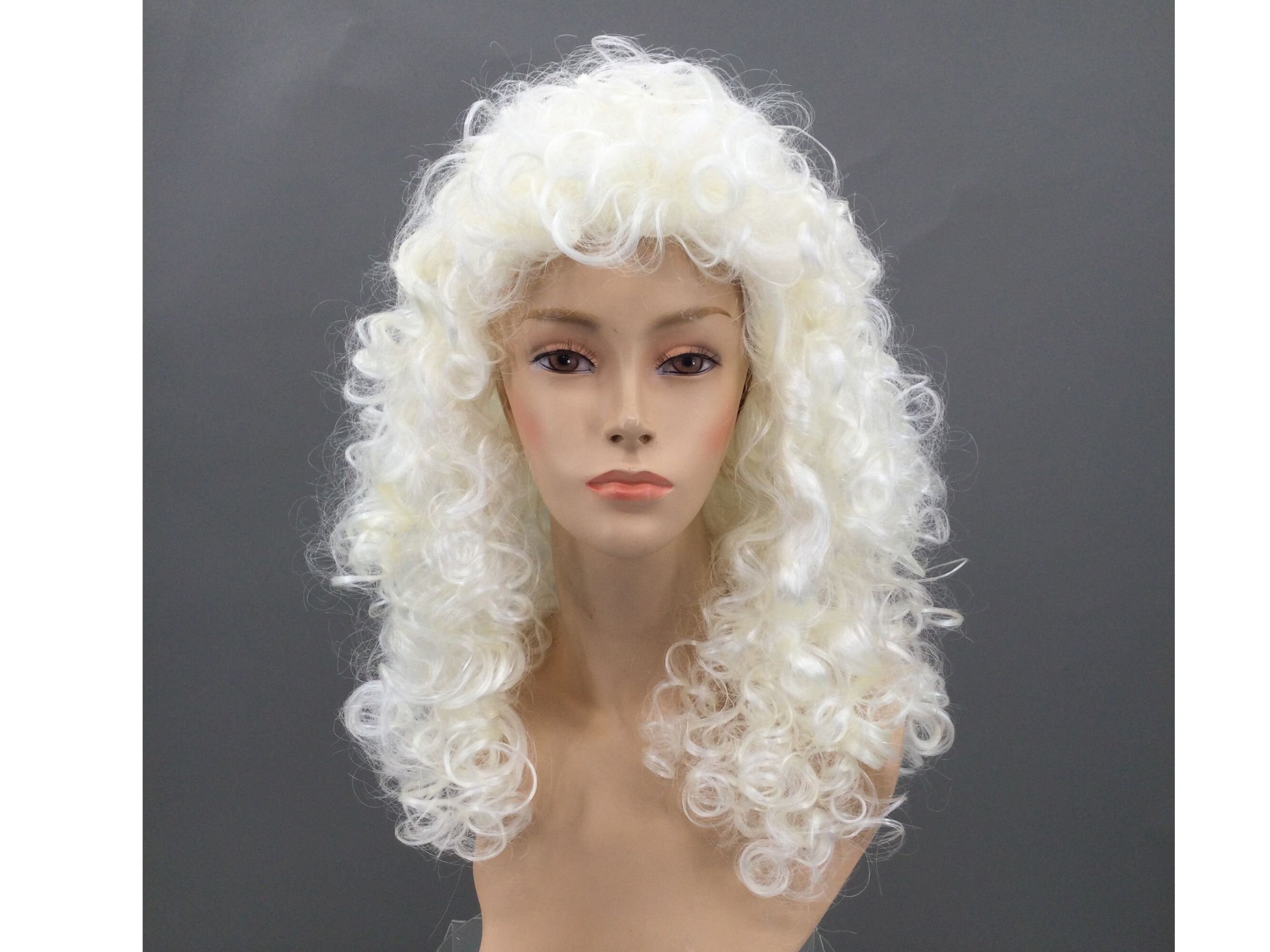 Long Curly White Wig Etsy