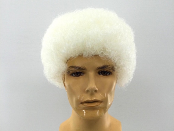 1970's AFRO Deluxe Halloween Costume Theatrical Wig by Funtasy - Platinum Blond