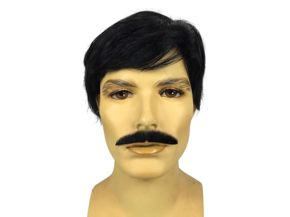 Kooky Men's Character Theatrical Halloween Costume Wig & Mustache Set by Funtasy Wigs - Alex1/GM15 1