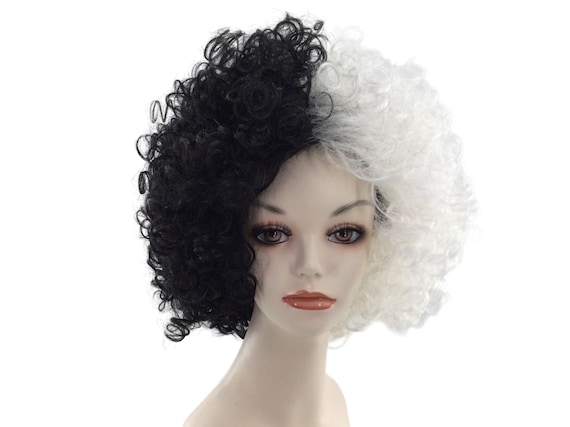 Cruel Punk Girl Character Curly Halloween Costume/Theatrical Wig by Funtasy Wigs EVR 1