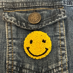 Broche faite main Perles Smiley