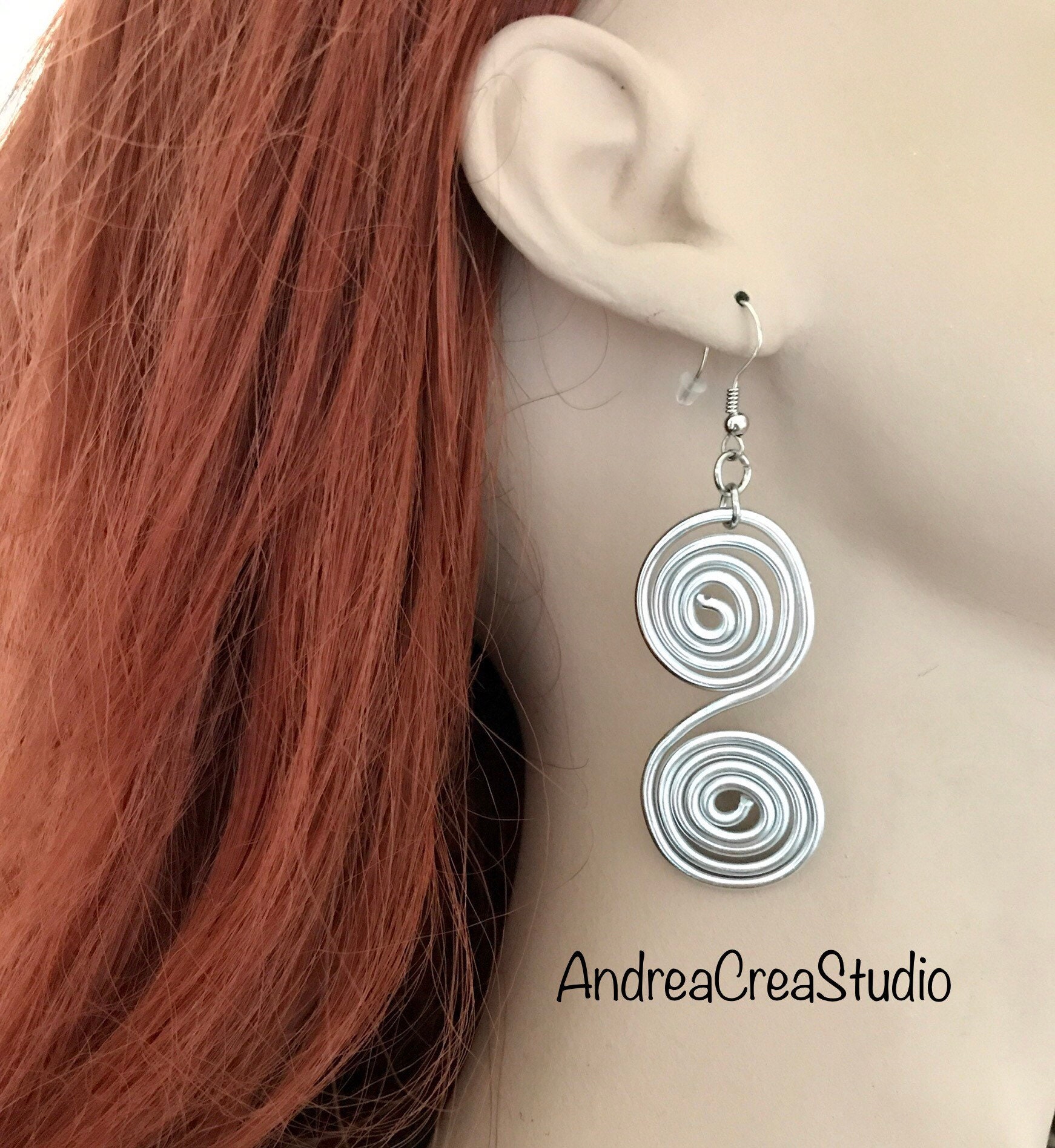 Handmade Aluminum Wire Earrings.. Etsy UK