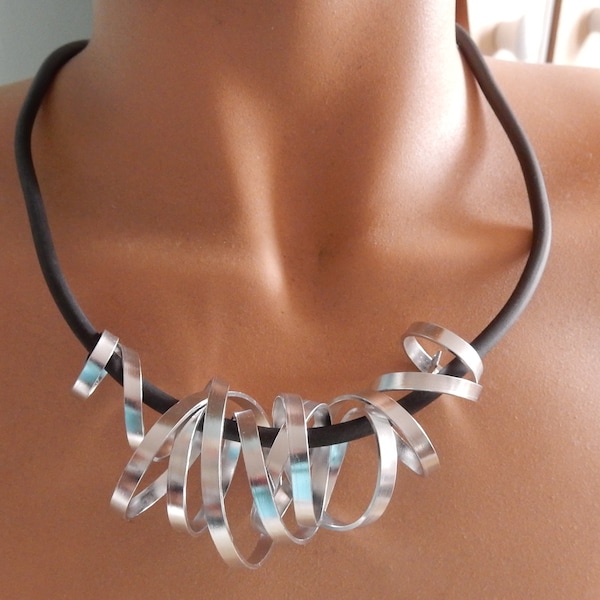 Rubber Cord Necklace Etsy