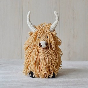 Highland cow Personalized crochet stuffed animals for baby girl boy Room Decoration Christmas Gift for Kids