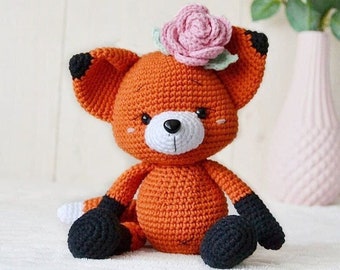 Fox plush toy for nursery woodland baby shower stuffed animals Best friend birthday gifts boy and girl twin babies first year Easter