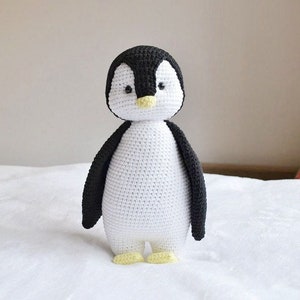 Crochet Penguin plush handmade Personalized Stuffed Animal for Baby toddler Christmas Gift for Kids Stocking Stuffers for Kids