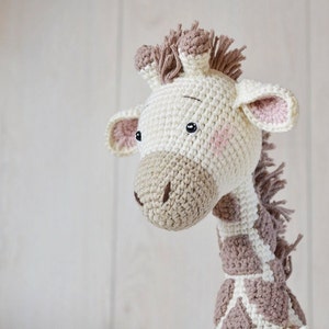 Crochet giraffe Amigurumi toy large stuffed animal Plush Nursery decor for baby boy girl children personalized one year old gift Easter image 4