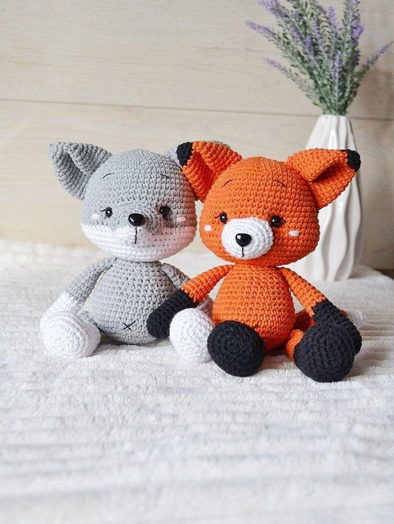 Fox or Wolf Crochet Animals Stuffed Animal