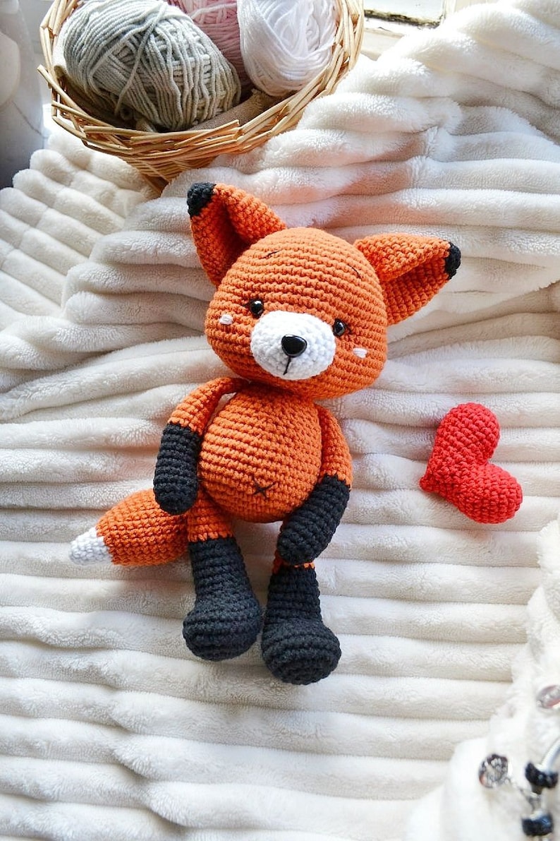 Personalized stuffed animal Fox wolf deer squirrel raccoon rabbit bear Forest animals woodland set for baby girl boy gift handmade image 9