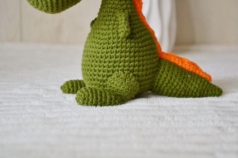 Dragon plush personalized stuffed animal for baby dinosaur toy easter basket stuffers toddler Easter basket stuffers kids gift handmade image 10