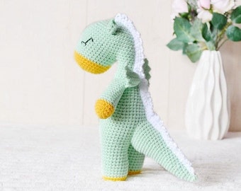 Dragón peluche animal de peluche personalizado para bebé niña niño cesta de Pascua rellenos niños pequeños regalo hecho a mano