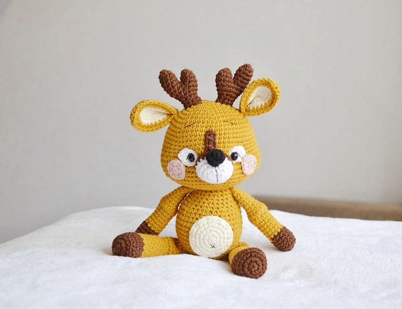 Personalized stuffed animal Fox wolf deer squirrel raccoon rabbit bear Forest animals woodland set for baby girl boy gift handmade Deer