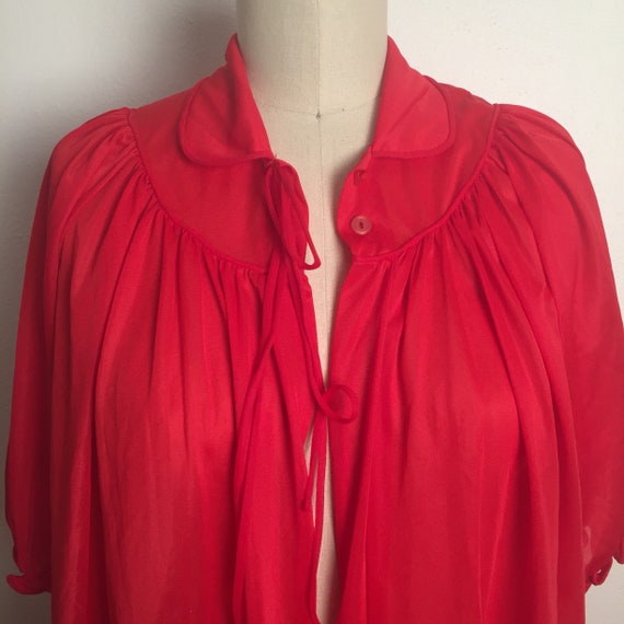 Cherry Red Nylon Robe - image 4