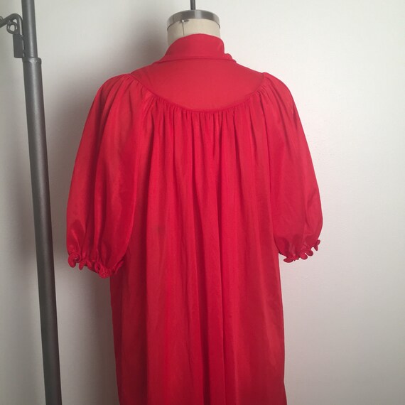 Cherry Red Nylon Robe - image 6