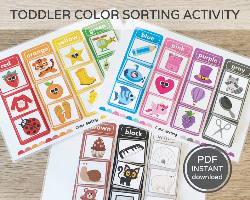 Color Matching Activity Printable Colour Sorting Printable Etsy Canada Color matching activity printable colour sorting printable etsy canada