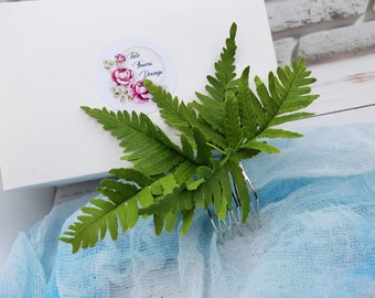 Greenery wedding hair comb Woodland wedding hair comb Fern hair pin Leaf hairpiece Greenery headpiece