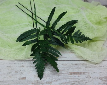 Épingle à cheveux fougère Épingle à cheveux florale de verdure Pièce de tête verte de mariée Postiche de feuille Coiffe de verdure Pièce de cheveux de mariage des bois