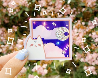 Cosmo Charity Sticker - Holographic Sticker - Glitter Sticker - Cute Sticker - Kawaii Sticker - Charity Sticker