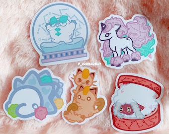 PokeStuff Stickers - Cute Pokemon Stickers - Kawaii Stoclers - Kawaii Pokemon Stickers - Decals - Stickers - Loona Dear