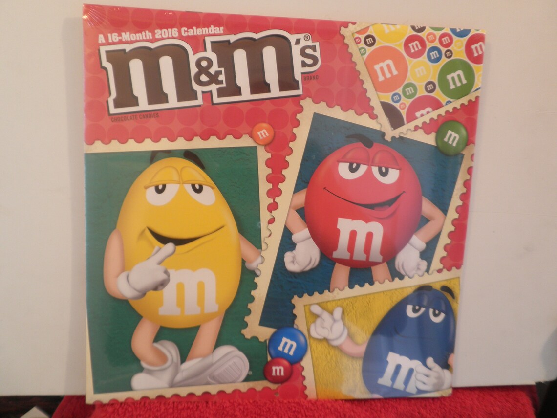 2016 M&M's 16 Month Calendar Factory Sealed. a new Etsy