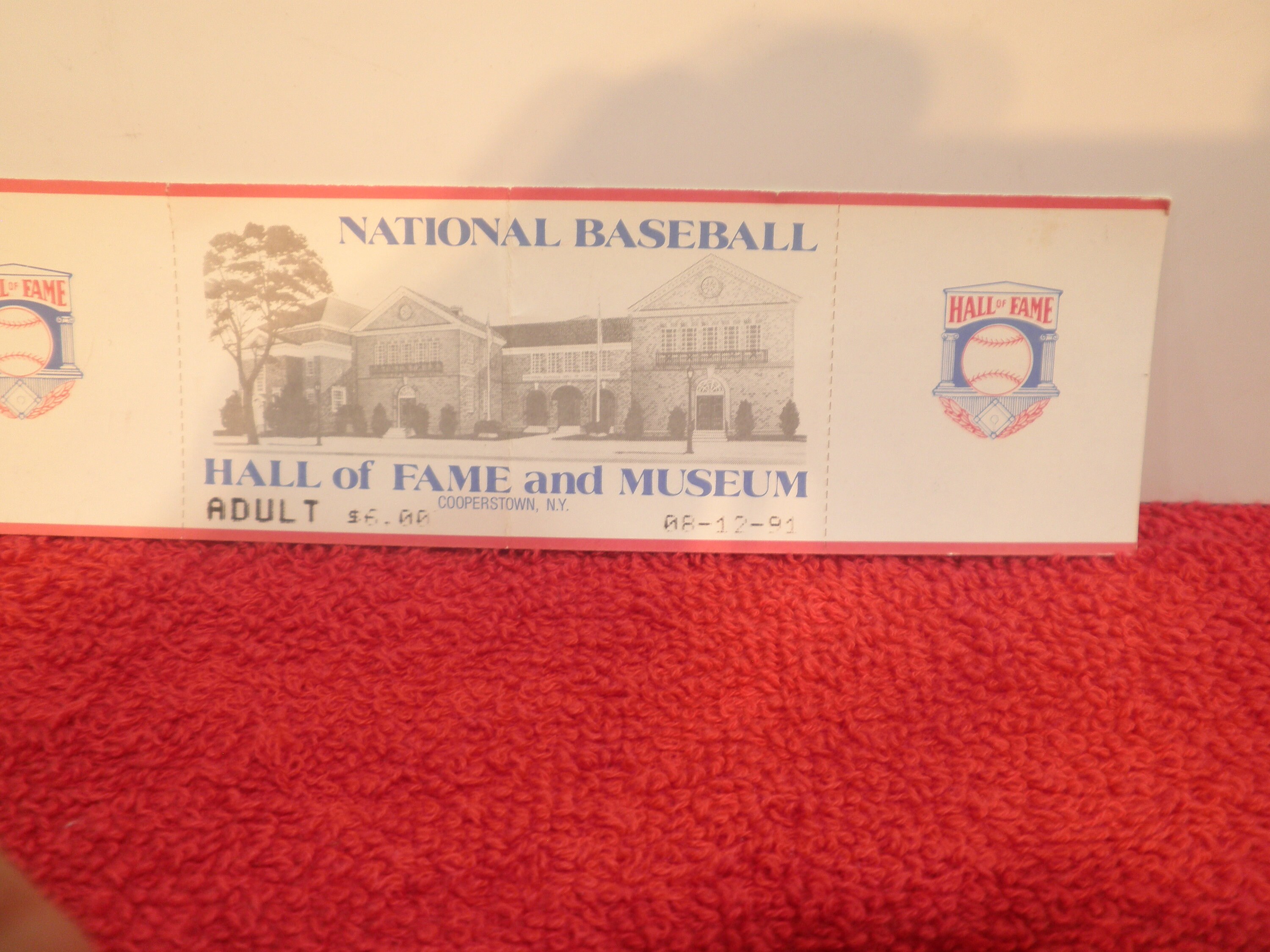 1991 1992 national baseball hall of fame and museum ticket Etsy