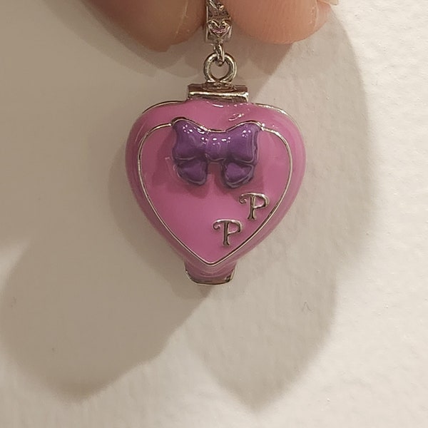 Sterling silver miniature polly pocket locket charm (baby and mommy)