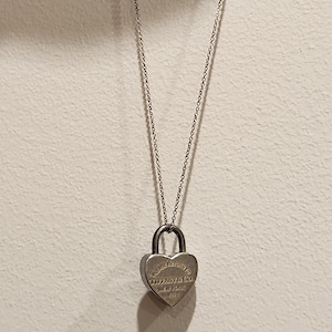 Tiffanys and co necklace heart lock - Etsy 日本