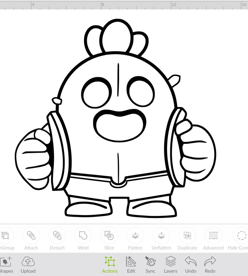 Brawl Stars SVG-Spike-Charakter | Etsy