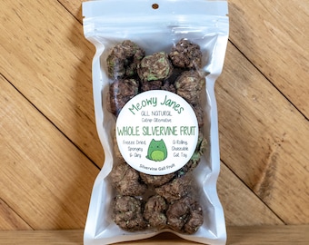 Freeze Dried Silvervine Fruit Cat Toy - Spongey Texture- Natural Catnip Alternative | Natural Cat Toy and Chew | Matatabi Berry Treat