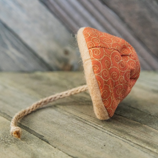 Magic Mushroom Cat Toy | Catnip, Silvervine, Valerian Filling | Handmade Forest All Natural Gift | Made To Order | Rattle & Crinkle Sound