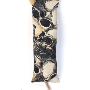 100% Catnip Tough Kicker - Rolling Skulls Cat Toy - Thick Canvas & Jute Tail - Filled with 1/4 LB of Catnip