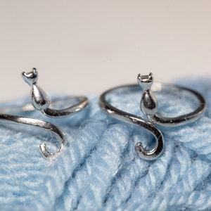 Most Popular Silver Yarn Tension Ring Peacock, Cat, Bee, Mushroom