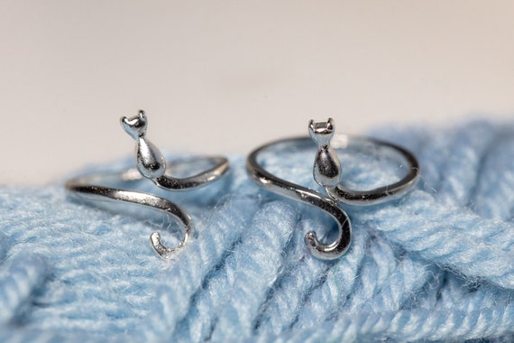 Sterling silver crochet knitting tension rings