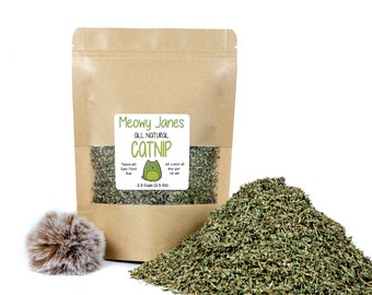 Catnip | All Natural | High Potency | 1.5/2.5 Cups - With Fuzzy Toy | Meowy Janes | New Harvest | Small Batch | Farm Grown
