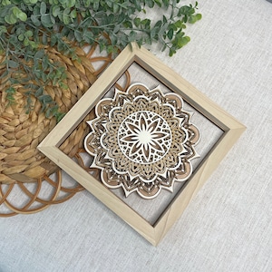Mandala wooden wall decor