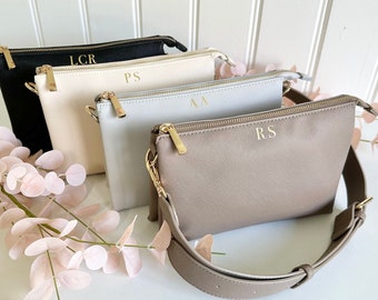 Personalised Cross Body Bag, Personalised Handbag, Shoulder Bag, Gift for her, Birthday Gift, Over Body Bag with Strap, Gift for Mum