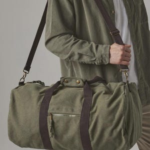 Sac fourre-tout personnalisé, sac de week-end pour homme, sac de sport monogramme, sac de voyage en toile, cadeau de garçon d'honneur, sac de voyage, sac personnalisé à initiales image 5