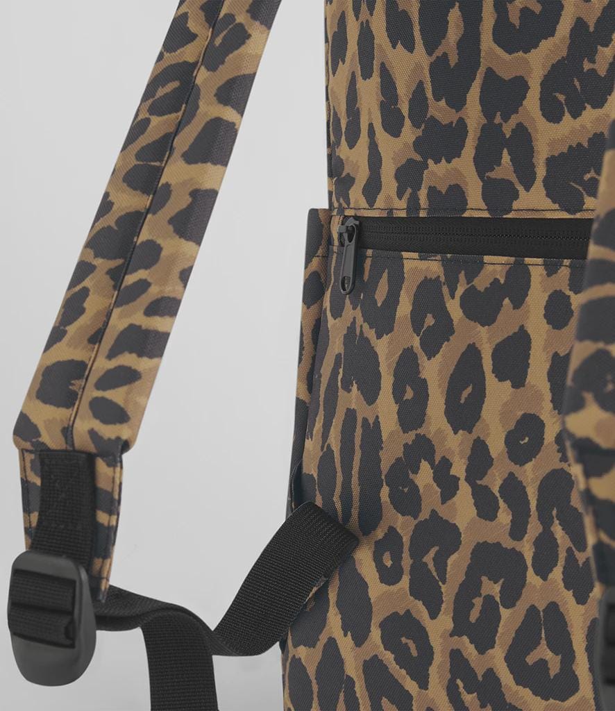 Personalised Leopard Print Backpack, Custom Name School Bag, Canvas ...