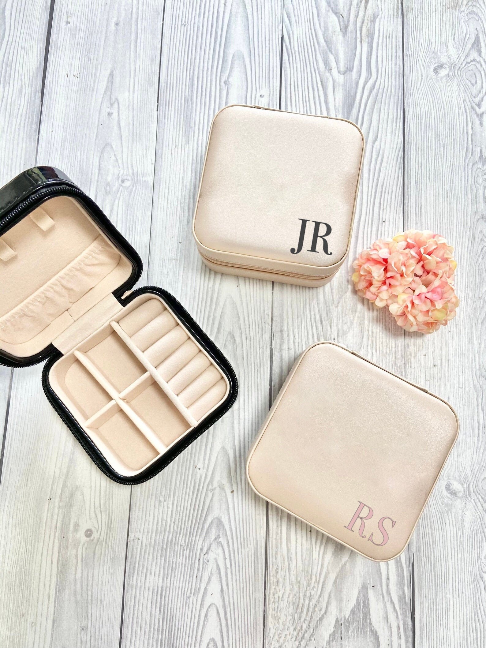 Personalised Initial Travel Jewellery Box Customised Etsy UK