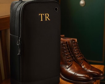 Men’s Personalised Boot Bag, Water-Resistant Shoe Bag, Golf, Gym or Travel Gift for Him
