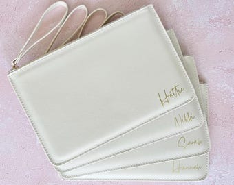 Personalised Bridesmaid Clutch Bag, Personalised Bridesmaid Gift, Maid Of Honour Gift, Bridal Party Gift, Bridesmaid Proposal