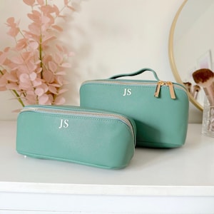 Personalised Mothers Day Gift, Cosmetic Bag, Open Flat Make up Bag, Monogram Accessory Bag, Bridesmaid Gift, Birthday Gift, Gift For Her,