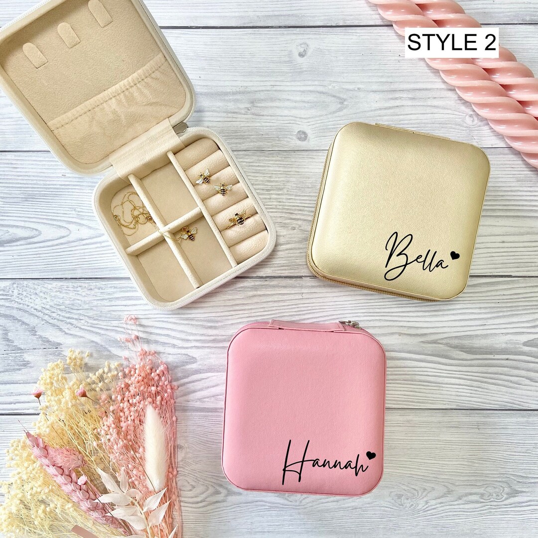 Personalised Travel Jewellery Box Customised Jewellery Case Etsy UK
