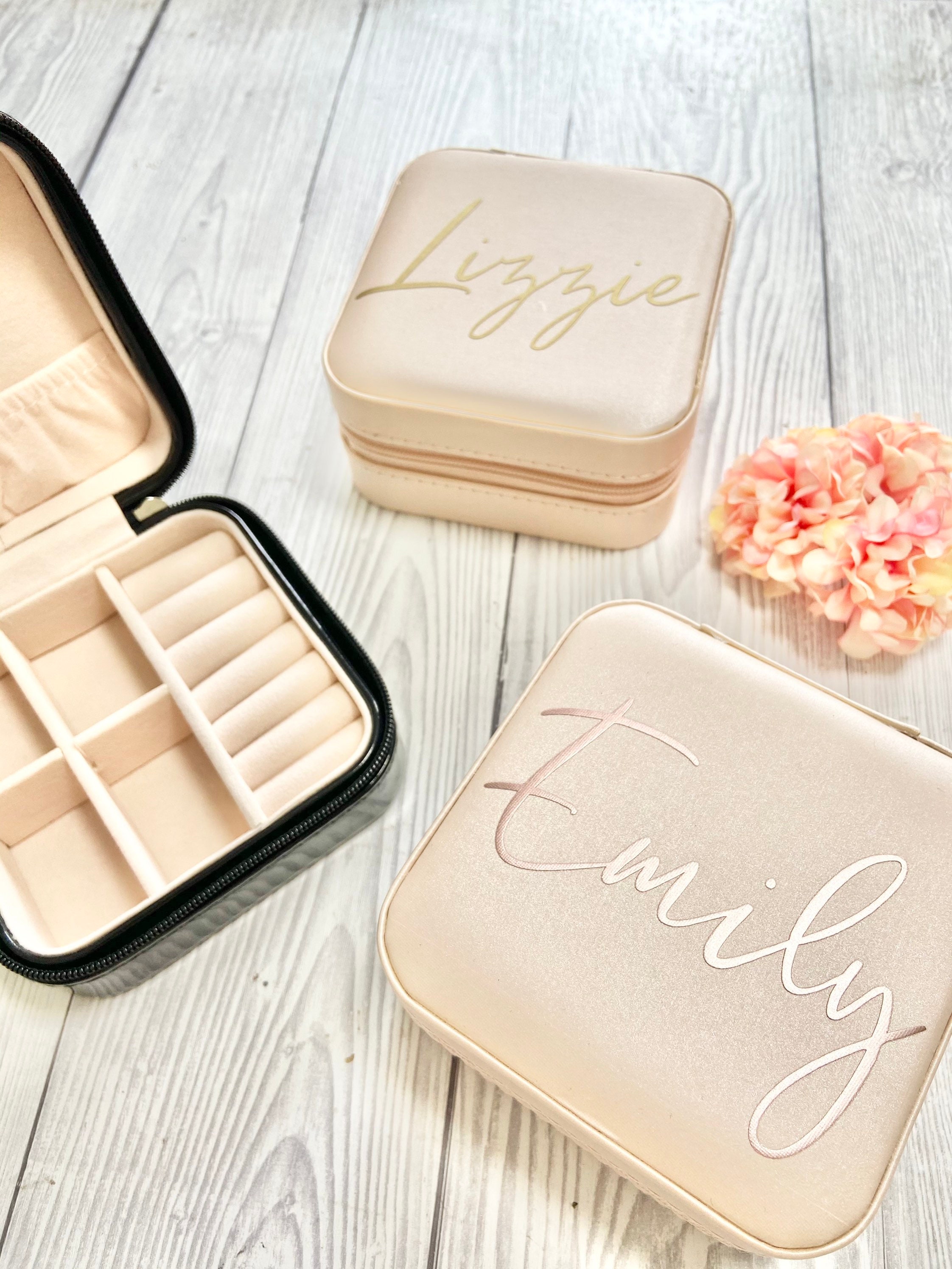 Personalised Travel Jewellery Box Customised Jewellery Case Etsy