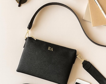 Personalised Cross Body Bag, Personalised Handbag, Shoulder Bag, Gift for her, Birthday Gift, Over Body Bag with Strap, Gift for Mum